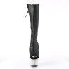 Pleaser BEJEWELED-2018-7 Black Vegan Leather Silver