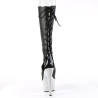 Pleaser BEJEWELED-2018-7 Black Vegan Leather Silver