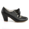 Pin Up Couture WIGGLE-32 Black Cuben Heel Retro Pumps