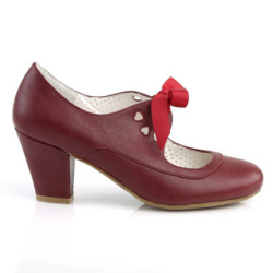 Pin Up Couture WIGGLE-32 Burgundy Vegan Leather Sale
