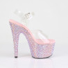 Pleaser BEJEWELED-708MS Rose Strass Platform High Heels