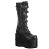 Demonia STACK-308 Black Vegan Cyber Platform Men Boots
