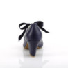 Pin Up Couture WIGGLE-32 Blue Cuben Heel Retro Pumps