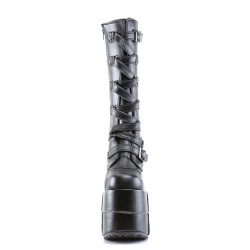 Demonia STACK-308 Black Vegan Cyber Platform Men Boots
