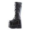 Demonia STACK-308 Black Vegan Cyber Platform Men Boots
