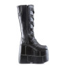 Demonia STACK-308 Black Vegan Cyber Platform Men Boots