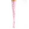 Pleaser ADORE-3000HWR Rose Hologram Overknee Boots