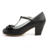 Pin Up Couture WIGGLE-50 Black Cuben Heel Retro Pumps
