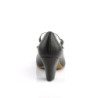Pin Up Couture WIGGLE-50 Black Cuben Heel Retro Pumps