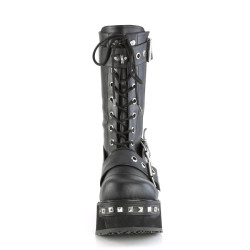 Demonia TRASHVILLE-250 Black Vegan Platform Knee Boots