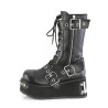 Demonia TRASHVILLE-250 Black Vegan Platform Knee Boots