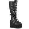 Demonia SWING-815WC Black Vegan Platform Knee Boots