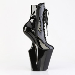 Pleaser WORSHIP-1020 Black Patent Women's Ankle Boots