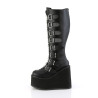 Demonia SWING-815WC Black Vegan Platform Knee Boots