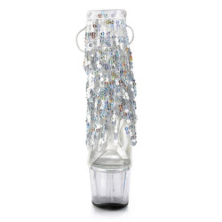 Pleaser ADORE-1017SQF Transparent Silver Hologram Sale