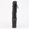 Pleaser WORSHIP-1020 Black Vegan Leather Ankle Boots