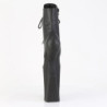 Pleaser WORSHIP-1020 Black Vegan Leather Ankle Boots