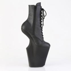 Pleaser WORSHIP-1020 Black Vegan Leather Ankle Boots