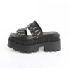 Demonia WRATH-08 Black Vegan Goth Platform Mules