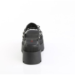Demonia WRATH-08 Black Vegan Goth Platform Mules
