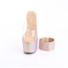 Pleaser BEJEWELED-712RS Ankle Cuff Rose Gold Strass Heels