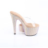Pleaser BEJEWELED-712RS Ankle Cuff Rose Gold Strass Heels