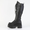 Demonia WRATH-205 Black Goth Platform Knee Boots