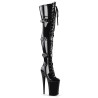 Pleaser INFINITY-3028 Patent Buckle Thigh High Boots