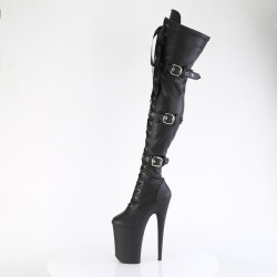 Pleaser INFINITY-3028 Vegan Buckle Thigh High Boots