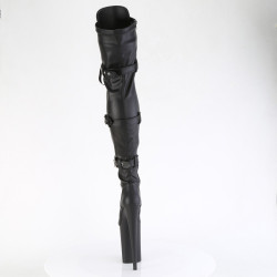 Pleaser INFINITY-3028 Vegan Buckle Thigh High Boots