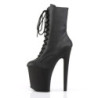 Pleaser XTREME-1020 Black Vegan Leather Ankle Boots