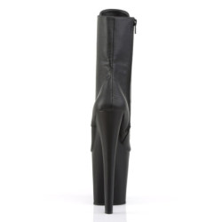 Pleaser XTREME-1020 Black Vegan Leather Ankle Boots