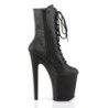 Pleaser XTREME-1020 Black Vegan Leather Ankle Boots