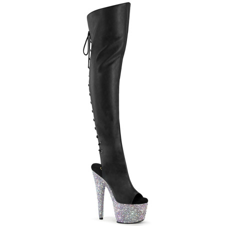 Pleaser BEJEWELED-3019MS-7 Laced Overknee Boots