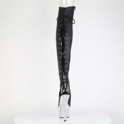 Pleaser BEJEWELED-3019MS-7 Laced Overknee Boots