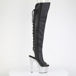 Pleaser BEJEWELED-3019MS-7 Laced Overknee Boots