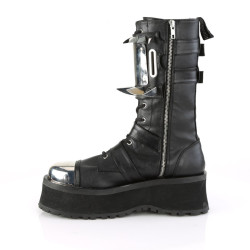 Demonia GRAVEDIGGER-250 Black Vegan Platform Men Boots
