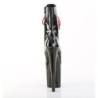 Pleaser XTREME-1020-1 Patent Black-Red Chrome Boots