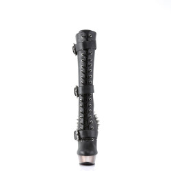 Demonia MUERTO-2028 Black Vegan Platform Knee High Boots