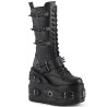 Demonia SWING-327 Black Vegan Platform Knee High Boots