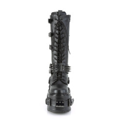 Demonia SWING-327 Black Vegan Platform Knee High Boots