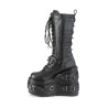 Demonia SWING-327 Black Vegan Platform Knee High Boots