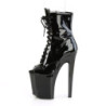 Pleaser XTREME-1021 Black Patent Ankle High Boots Women