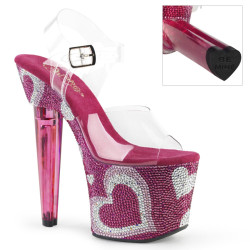 Pleaser LOVESICK-708HEART Pink High Heeled Platform Shoes