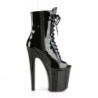 Pleaser XTREME-1021 Black Patent Ankle High Boots Women