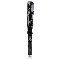 Pleaser BEYOND-3028 Patent Buckle Thigh High Boots