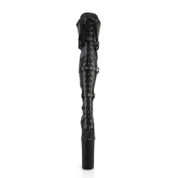 Pleaser BEYOND-3028 Vegan Buckle Thigh High Boots