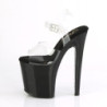 Pleaser XTREME-808CHS Transparent Black Silver Hologram