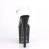 Pleaser XTREME-808CHS Transparent Black Silver Hologram