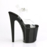 Pleaser XTREME-808CHS Transparent Black Silver Hologram